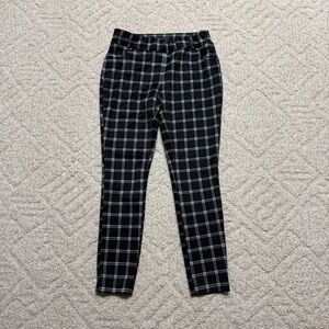 Stylish Black and White Checkered Dress Pants